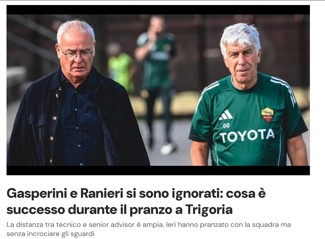 至于加斯佩里尼和拉涅利的会谈结果……实际上并没有发生，两人连话都不愿意说。罗体A