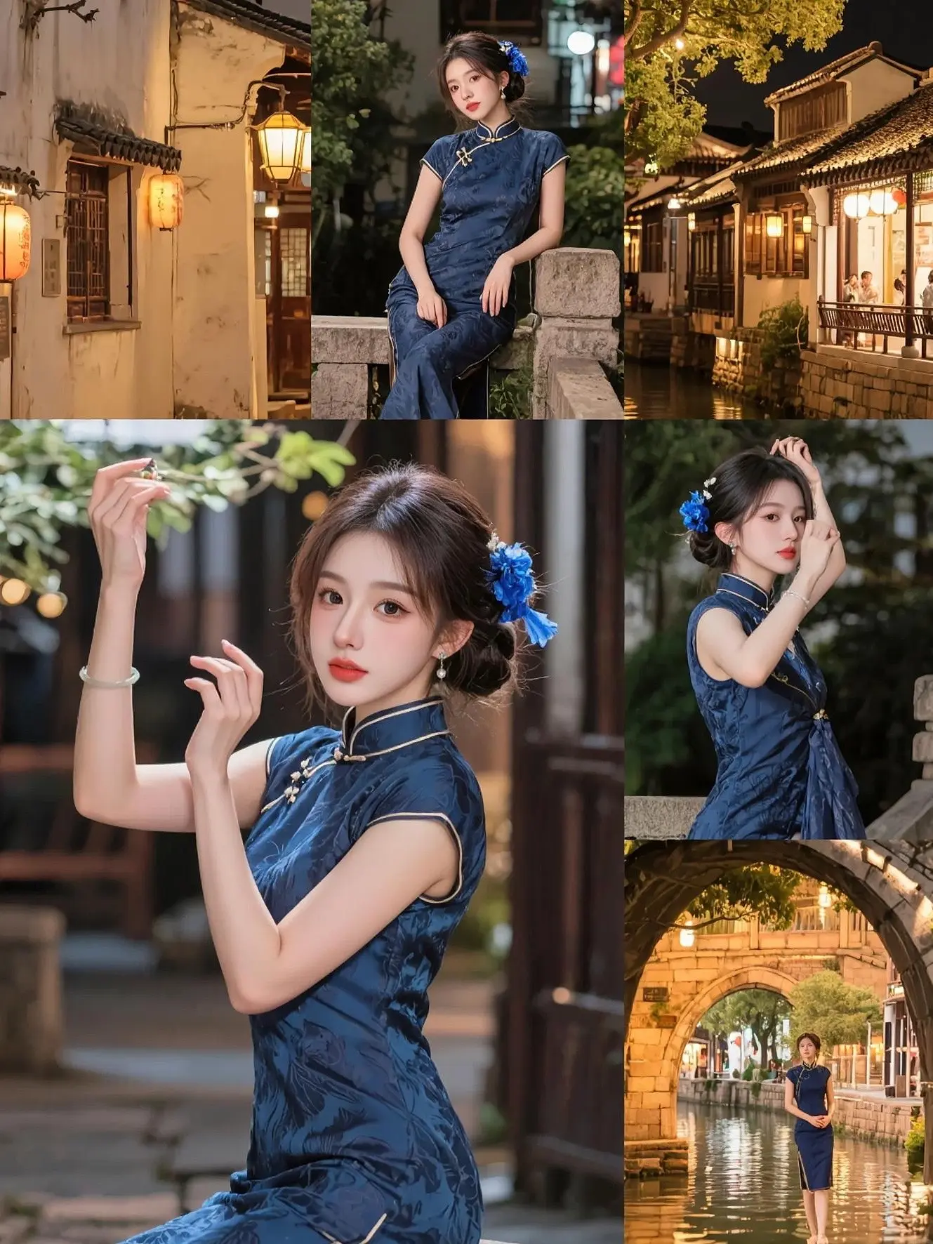 江南夜旗袍 ai创作 AI创作灵感挑战赛太权威 全新AI写真