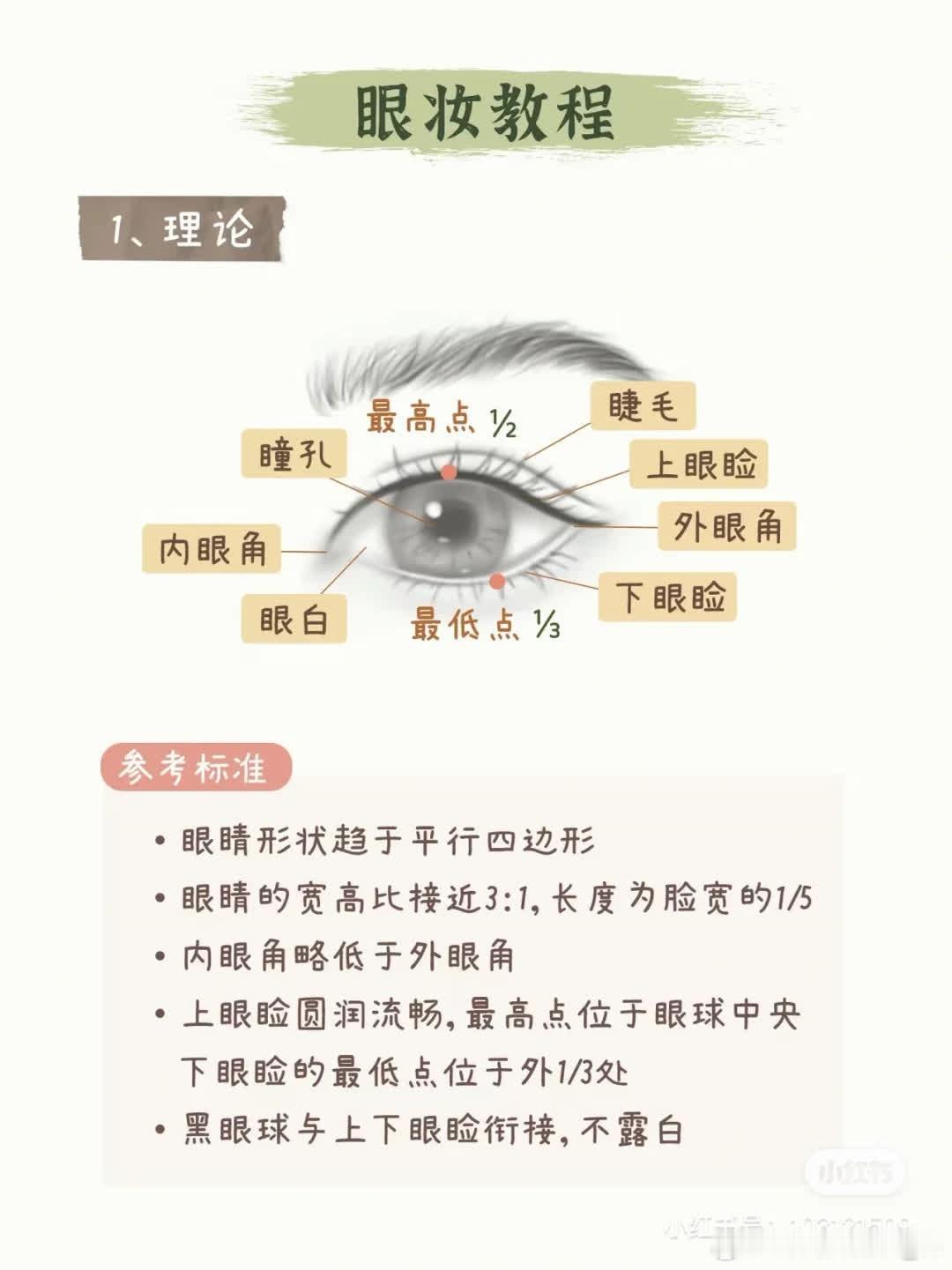 零基础班第四节课资料眼妆理论教程  把眼妆需要的工具同画眼影的方法整理出来，最后