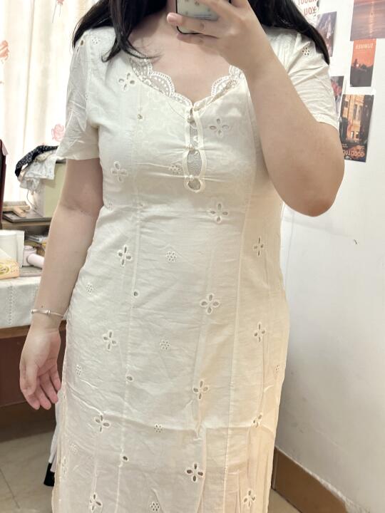 176cm190斤｜大码穿搭｜好爱我的小白连衣裙👗