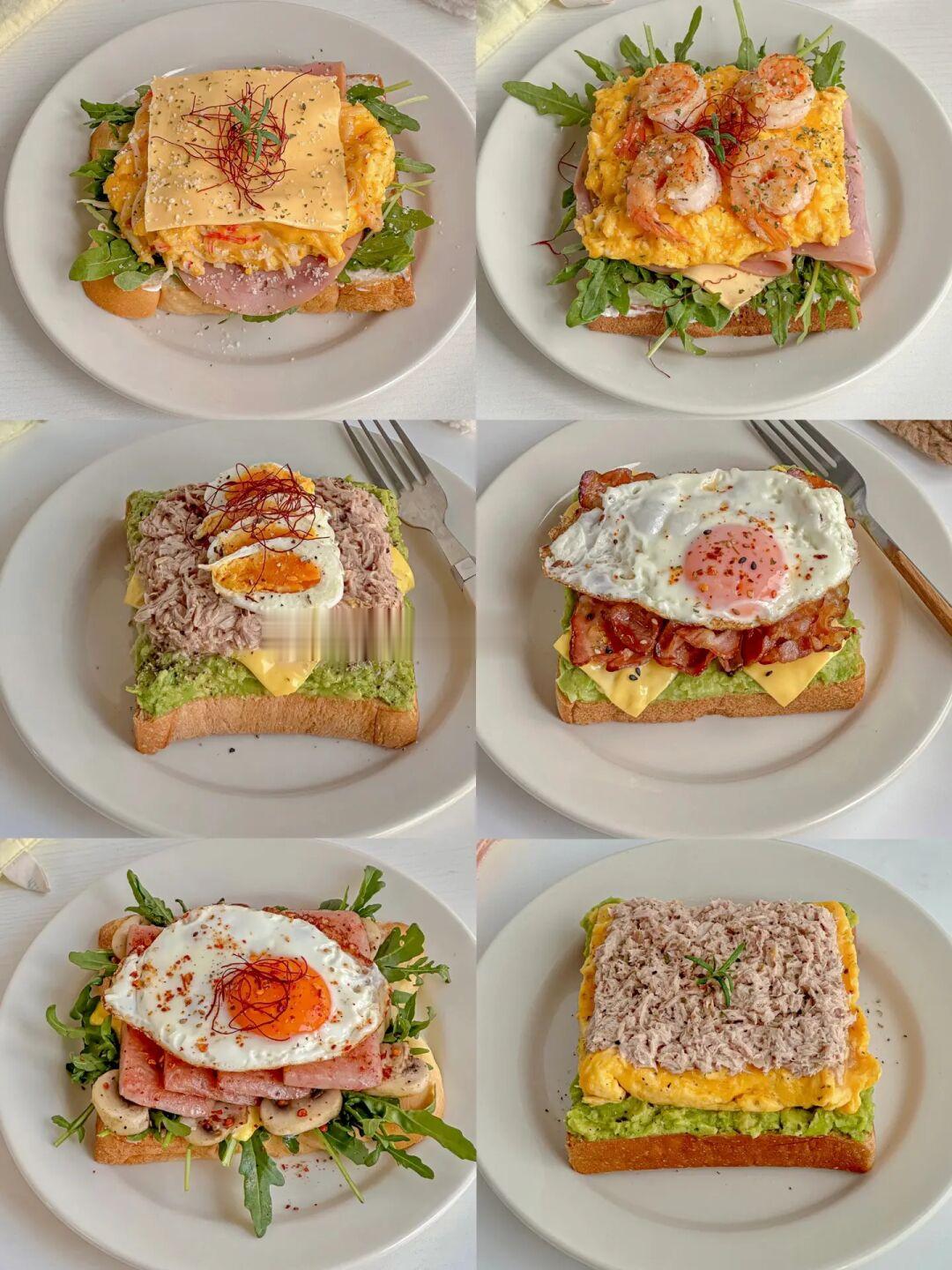 开放式三明治🥪一周早餐不重样🧑‍🍳附教程
