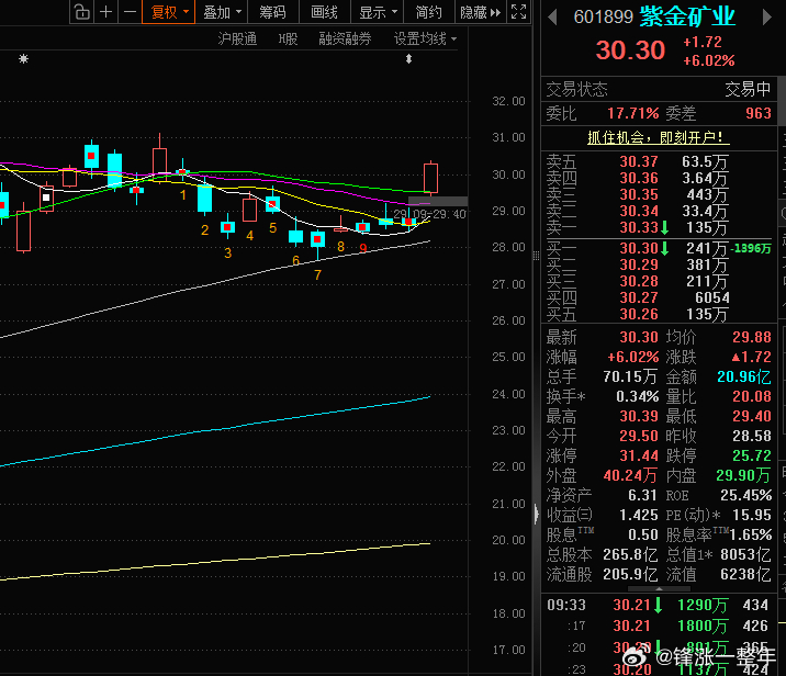 喜报：上周低吸的紫金矿业大涨啦，最近出手连续的大肉 ，非常不错哦 A股