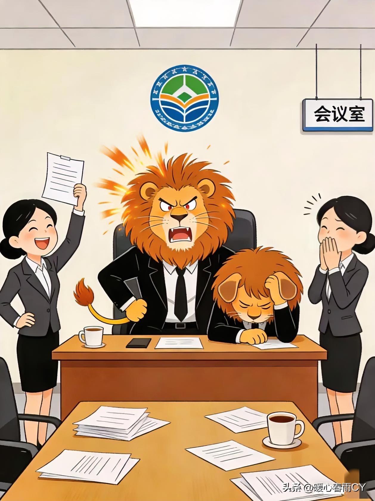 🦁狮子座与♊双子座搞笑小段子

狮子老板开会时气场满满：“都给我严肃认真点！这