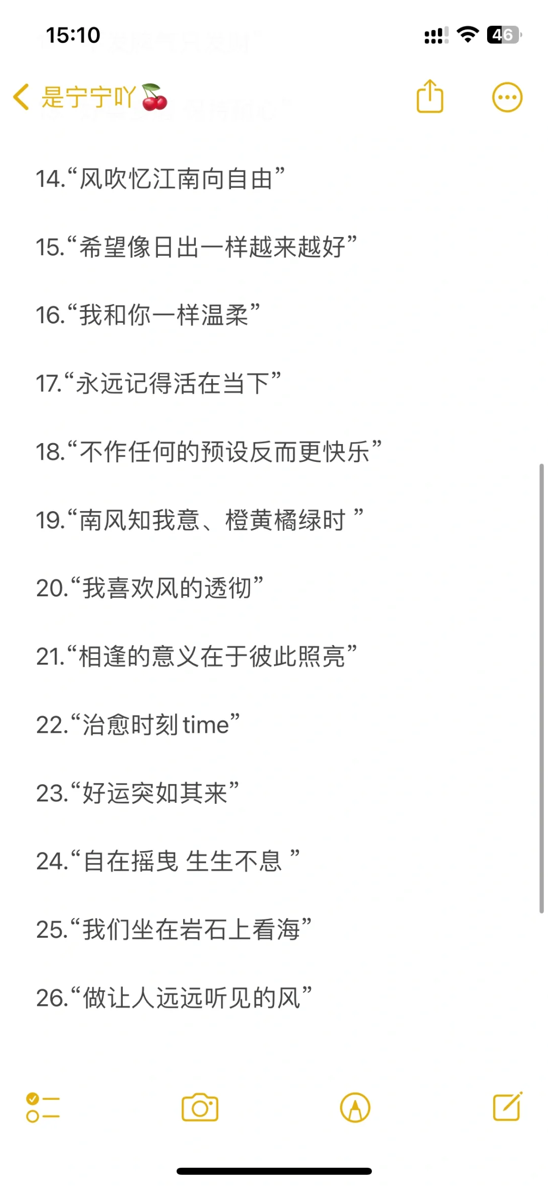 适合长期置顶的短句文案☆₊⁺