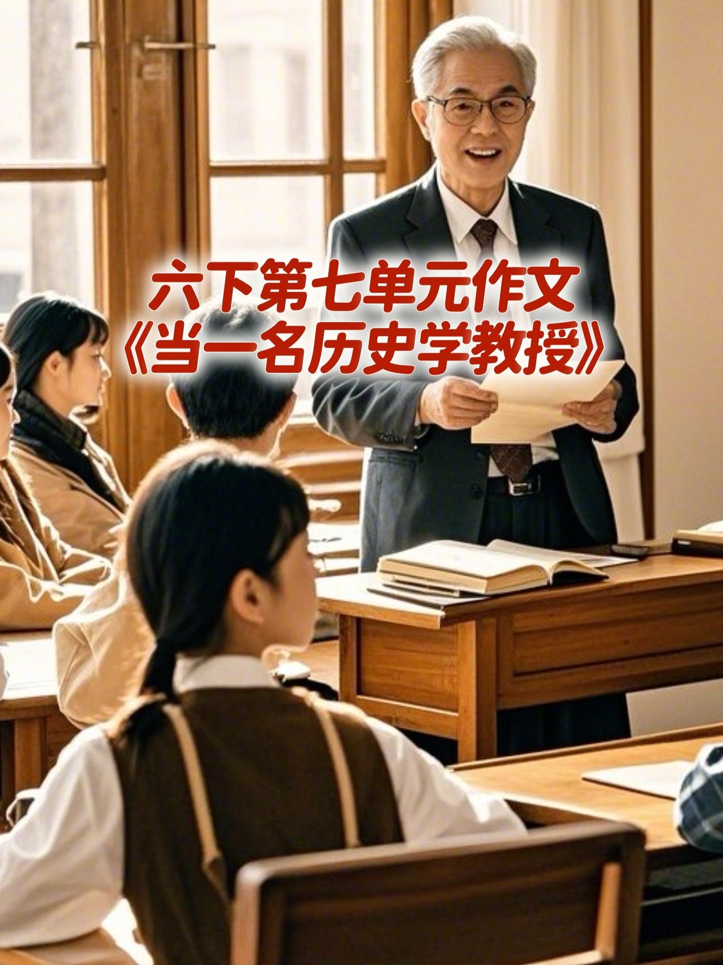 《当一名历史学教授》 优秀范文。家长必读，小学六年级下册第七单元习作《...