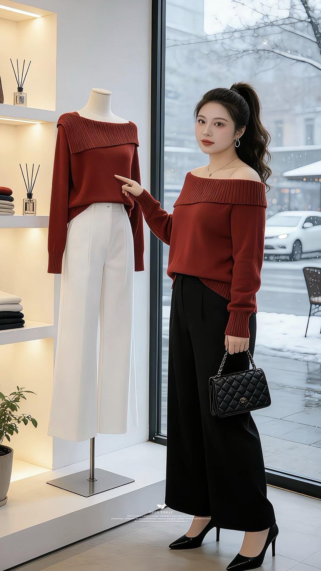 大码女装开启我的2026穿搭第一弹新年穿搭 学会毛衣搭配这个冬天不再是...