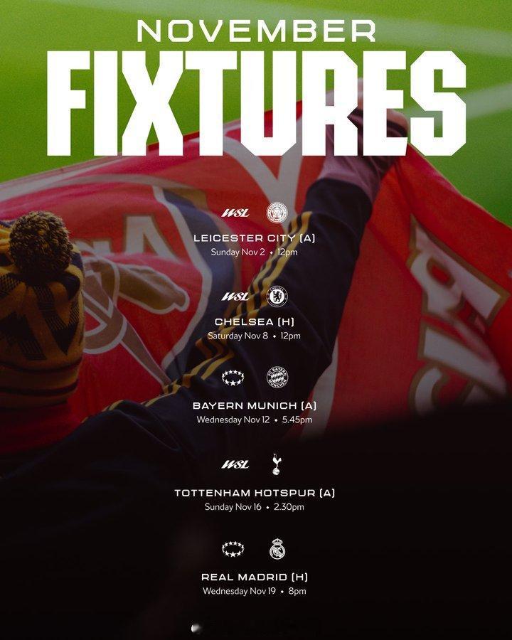 以一场大胜开启11月，关键的11月，阿森纳女足能拿到多少积分？ 莱斯特城女足1比