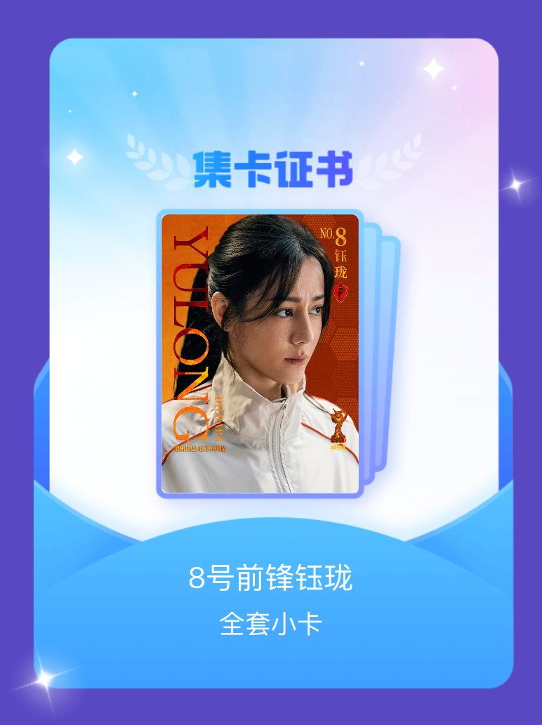迪丽热巴[超话] 我成功集齐了"8号前锋钰珑"的全套小卡！快来看看我的卡册吧~点