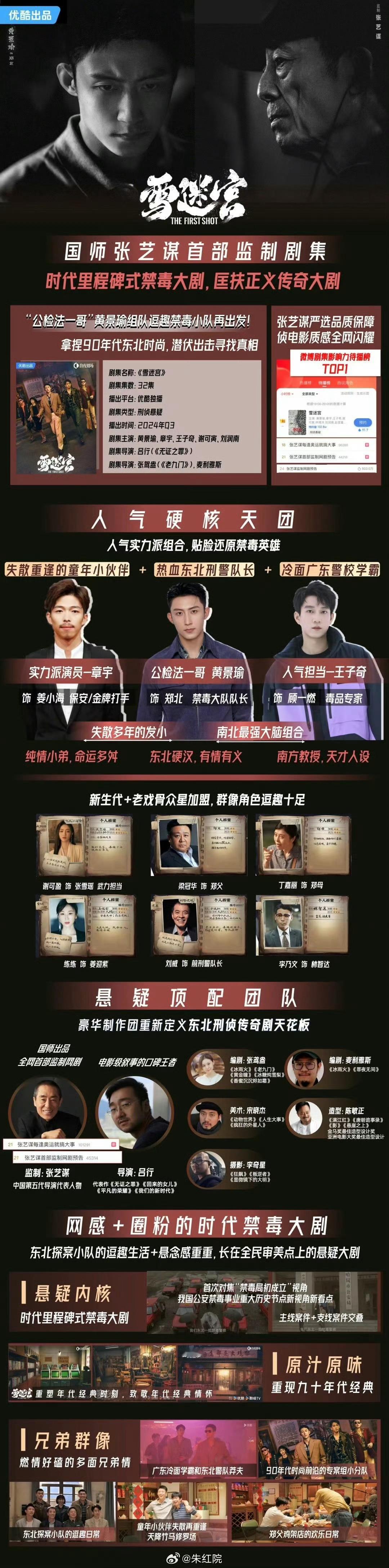 黄景瑜、章宇、王子奇、谢可寅主演的《雪迷宫》8月10日起优酷播出 ，浅浅期待住了