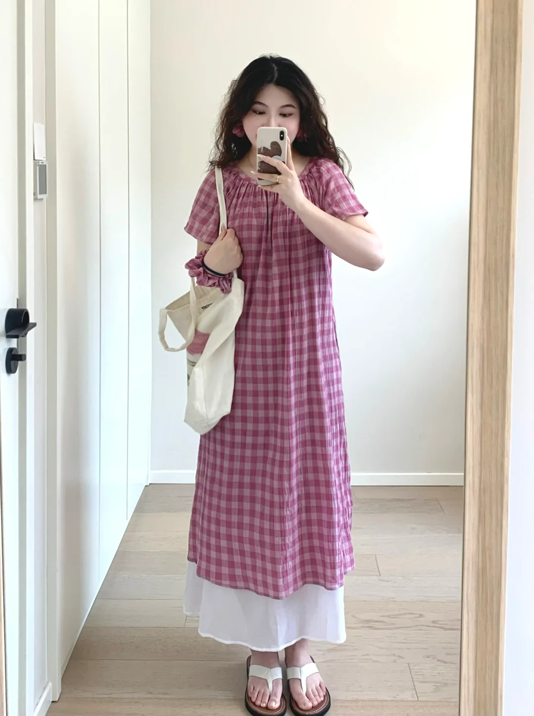 💓好爱俺的小粉格子裙～