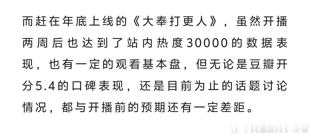 业内评王鹤棣的《大奉打更人》：业不及预期，声量低，口碑烂，你认同吗？ 