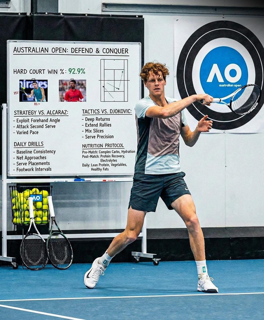 这张图，把辛纳的澳网备战计划，说清楚了！澳网2026辛纳