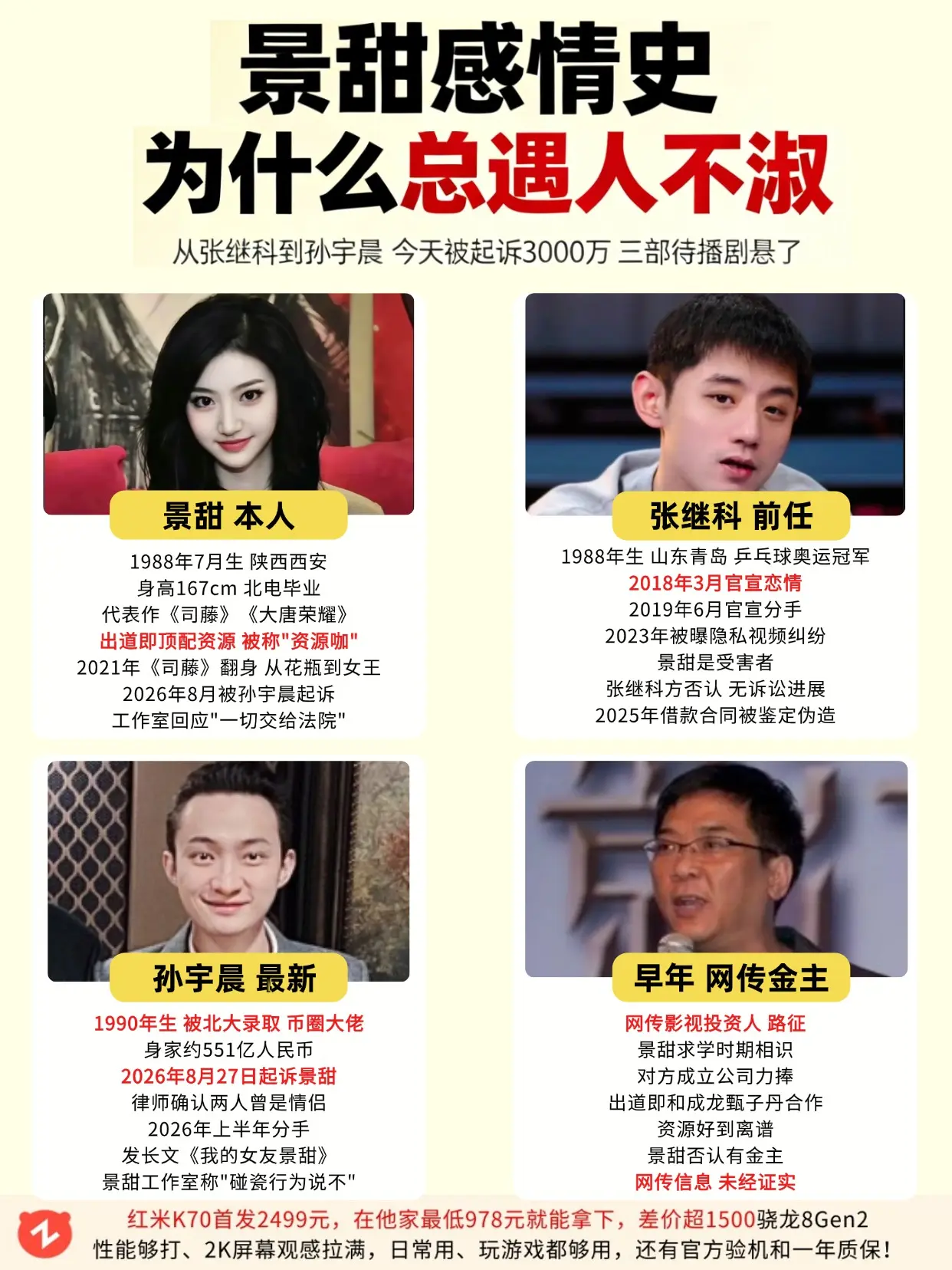 景甜情路接连踩坑，为什么总是遇人不淑？