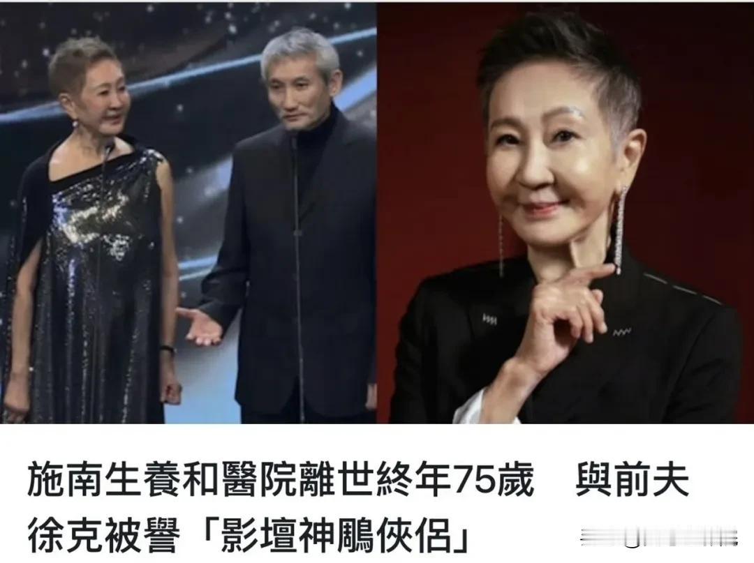 徐克73岁老来得子，施南生75岁孤独离世，同一个丁克约定，最后只有她一个人守到了