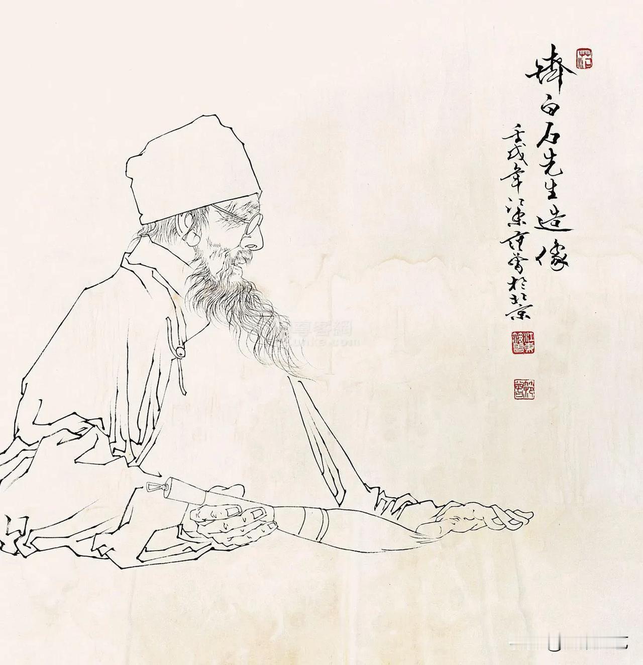 范曾笔下的齐白石