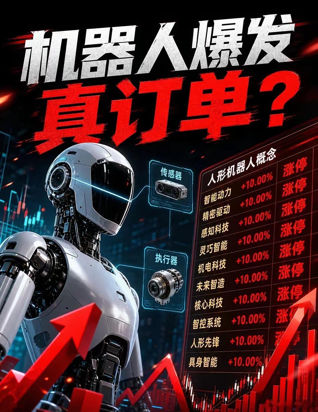人形机器人又涨疯了，真订单来了？人形机器人概念又被资金点燃。为什么资金又冲进来？