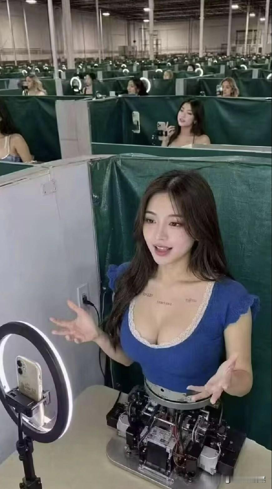 这是真的还是假的，现在网络直播间里面的美女，有些难道真的是机器人吗？
之前在某平
