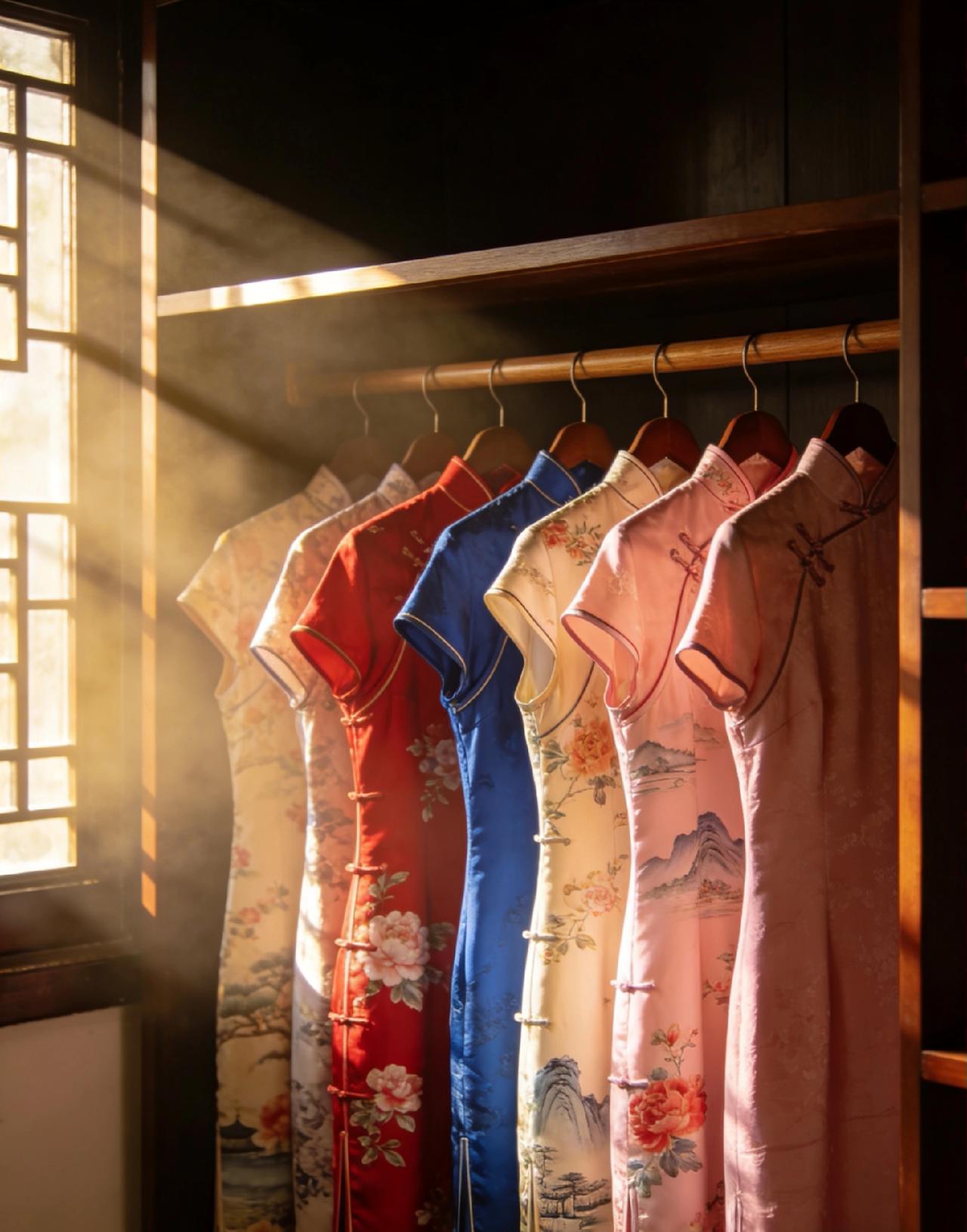 旗袍，是东方美学的极致表达，藏着千年温婉与风骨。它剪裁得体，勾勒身姿，更承载着民