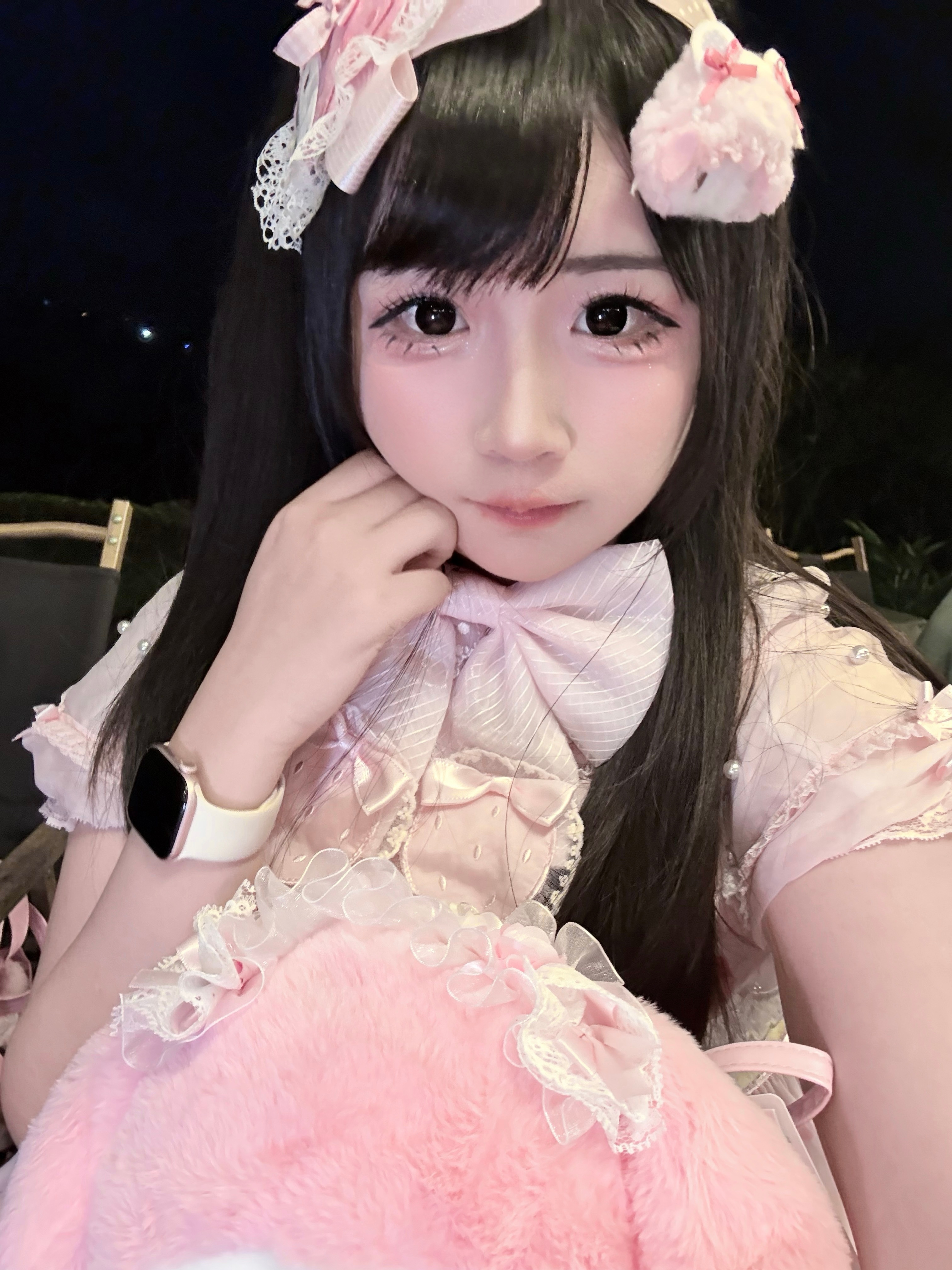 今天学了一个新的妆容 下睫毛画得好完美呀[兔子][兔子][兔子] ​​​