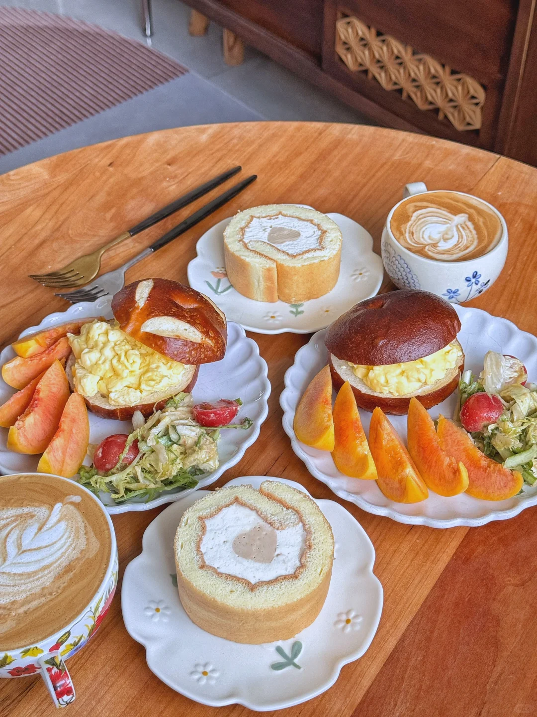 二人食早餐｜贝果三明治