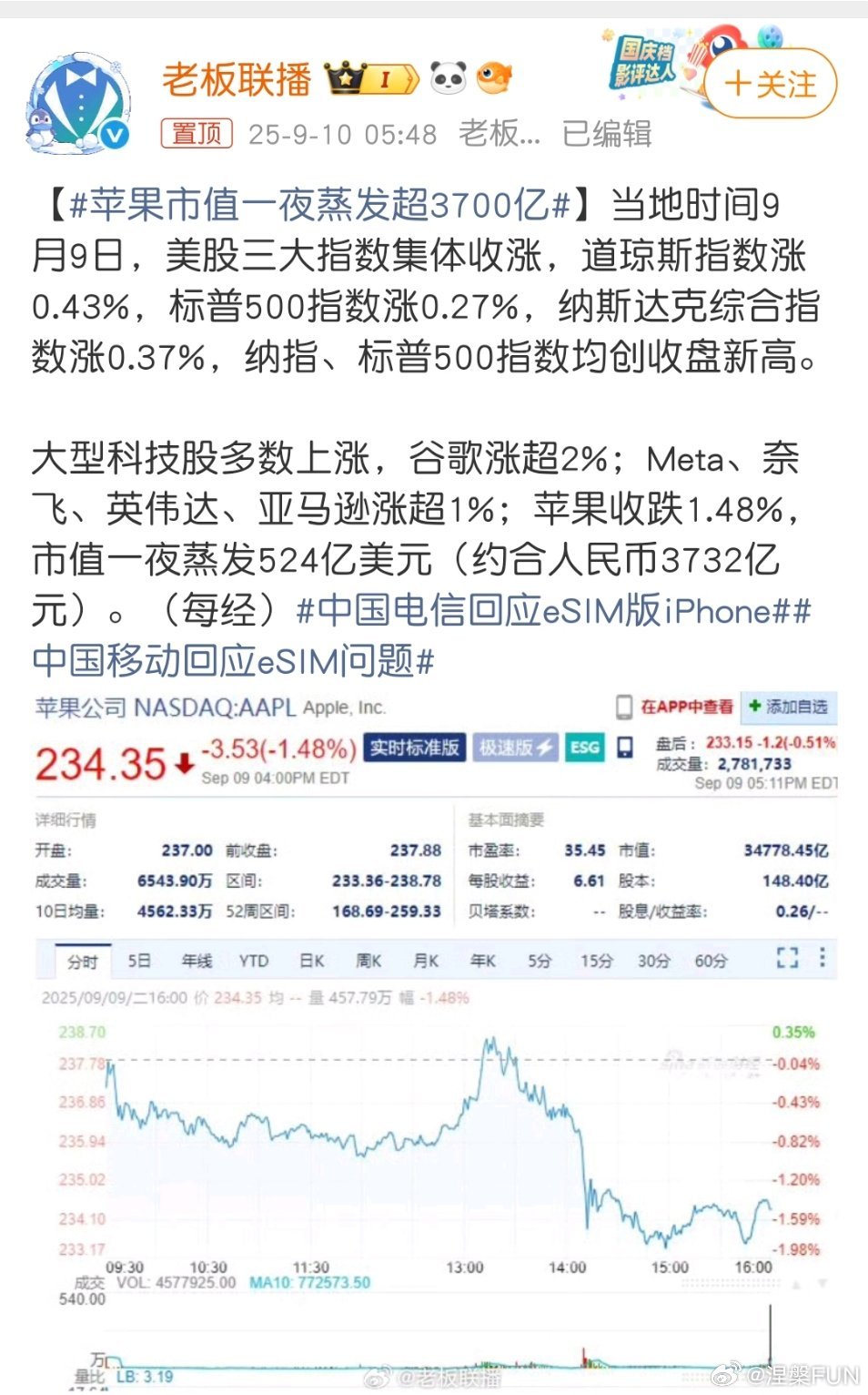 iPhone17一发布，苹果市值一夜蒸发超3700亿，这是什么魔幻剧情？按道理来
