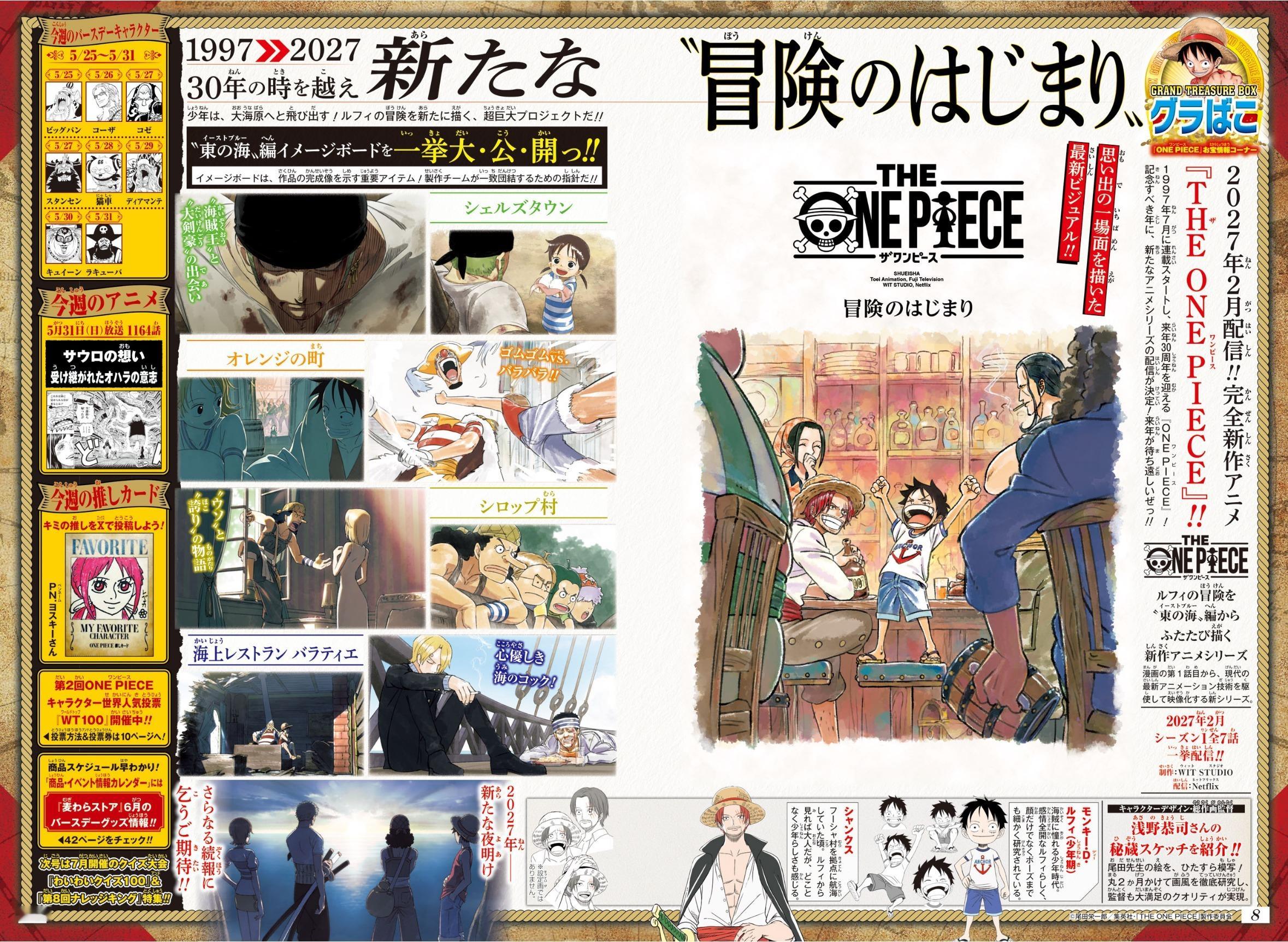 海贼王 【本田快讯】         海贼王重制版动画（霸权社制作）新香克斯路飞