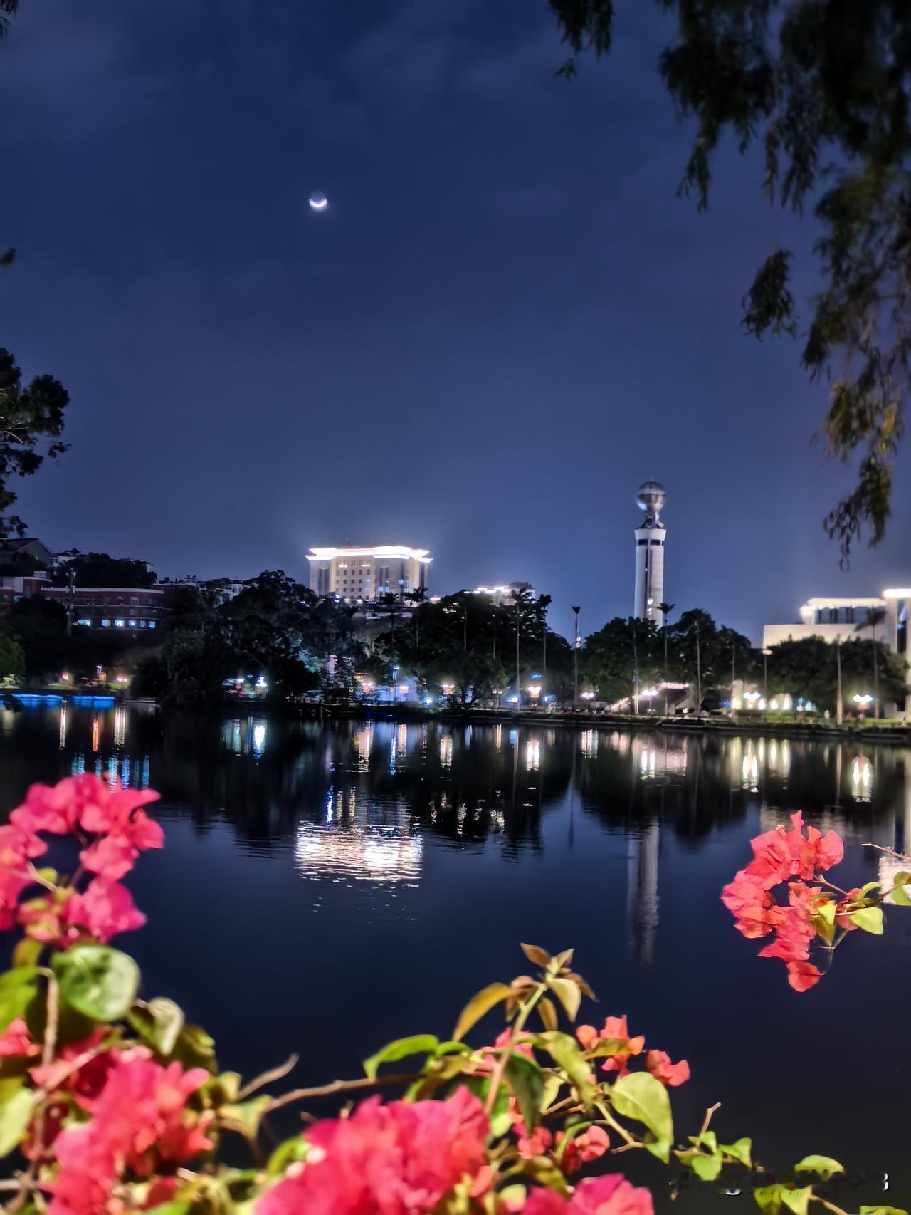 前几日福州降雨，我未能参加福州西湖公园的上巳节活动，着实有些遗憾。
夜晚散步时，