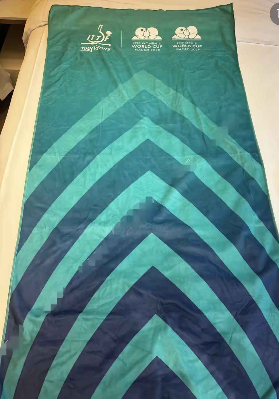 莎莎战胜高达后扔的毛巾被一位球迷抢到了，骄傲的晒出来。
看到有人评论说：这样的小