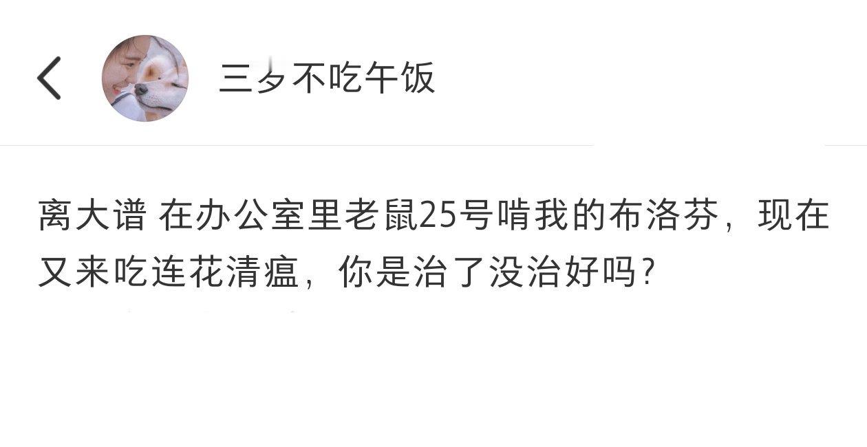 办公室的药被老鼠偷吃了[允悲] ​​​