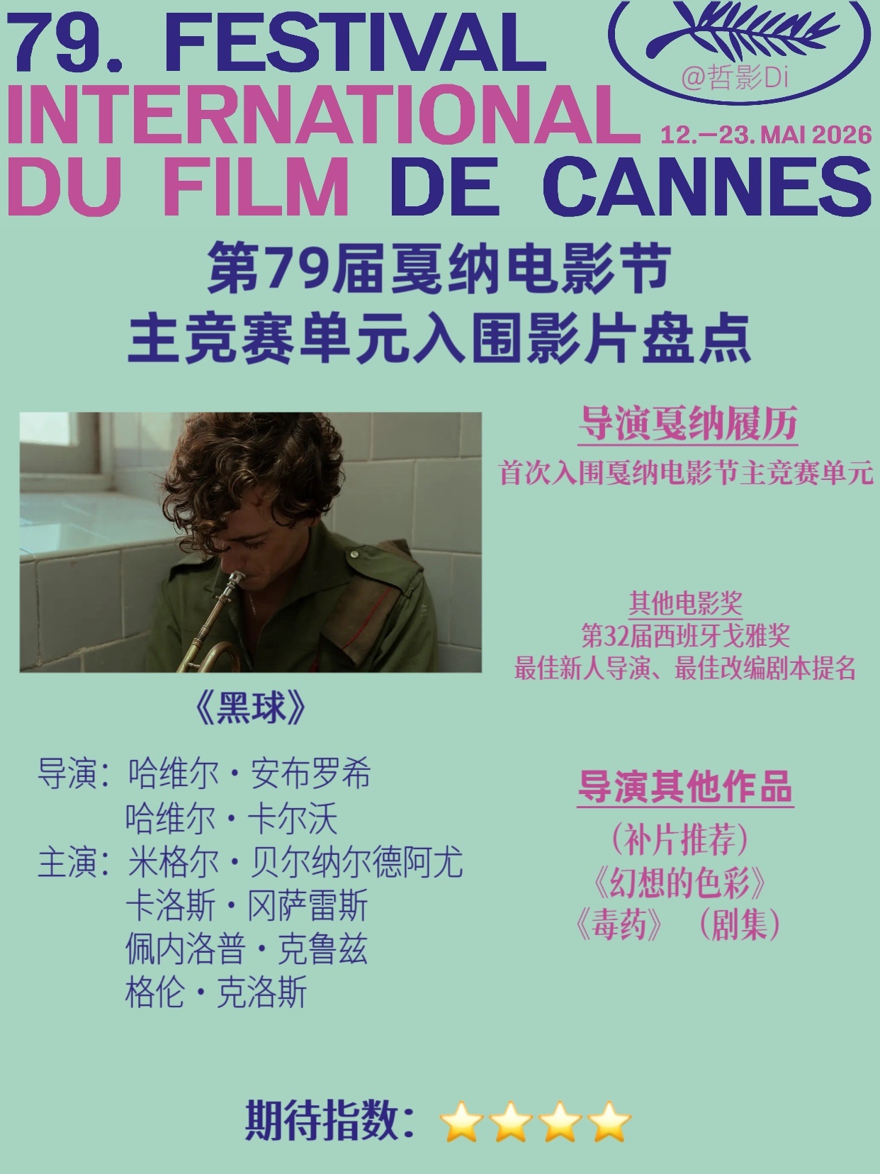 🌿第79届戛纳电影节主竞赛单元入围影片盘点（十七）🎬影片：《黑球》📹导演：