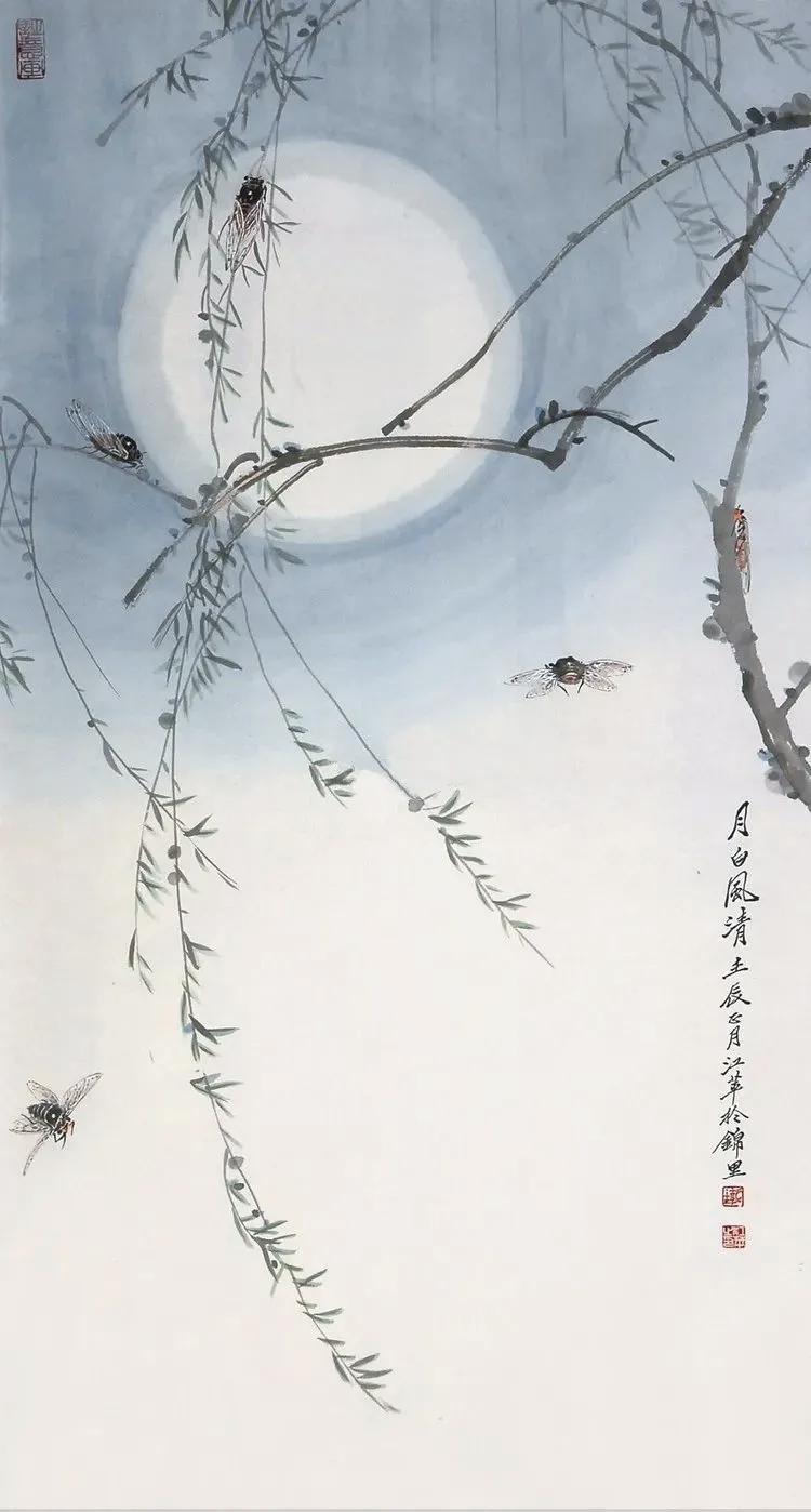他是张大千最年轻的弟子，作品雅丽清新，功底深厚
江苹出身书画世家，其父江梵众是上