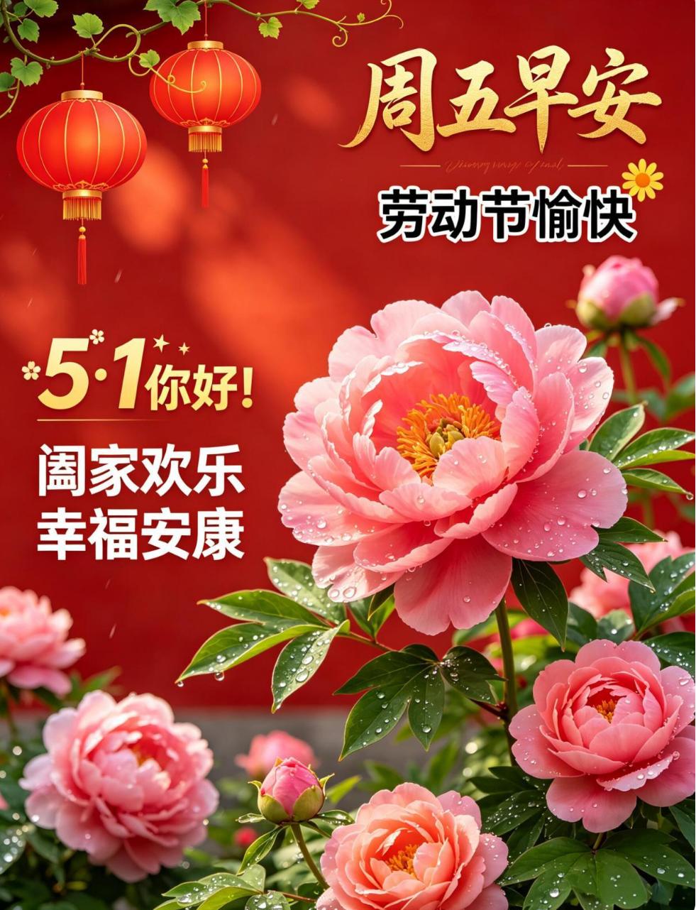 🌈清晨的阳光铺满窗台，五一劳动节如期而至，愿你在这个专属劳动者的节日里，放下忙