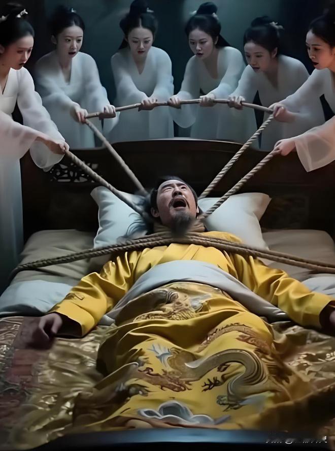 练得身形似鹤形，竟被宫女勒脖颈。壬寅宫变，嘉靖皇帝的脸算是丢大发了。
其实说起来