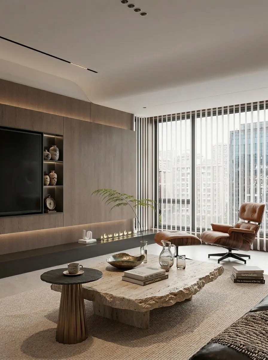 成都双流134㎡意式极简，木石交织的高级。📍项目坐标：成都双流区 ?...