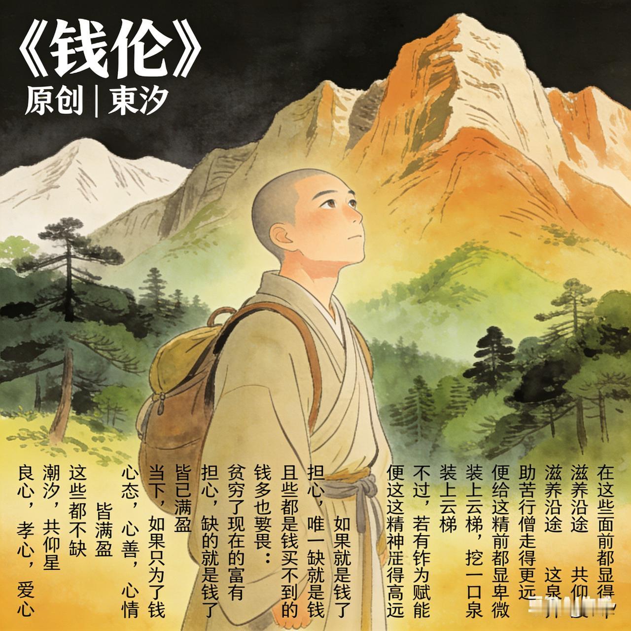 《钱伦》
       原创 | 東汐

良心，孝心，爱心
这些都不缺
心态，心