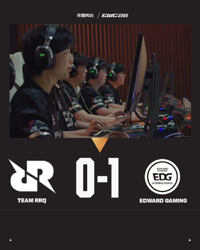 赛事战报丨2026EWC电竞世俱杯小组赛EDG 1:0 RRQ BO3本局比分：