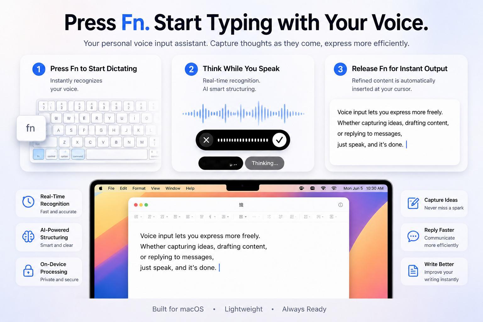 Typeflux，一个mac上的开源语音输入法github.com/mylxsw