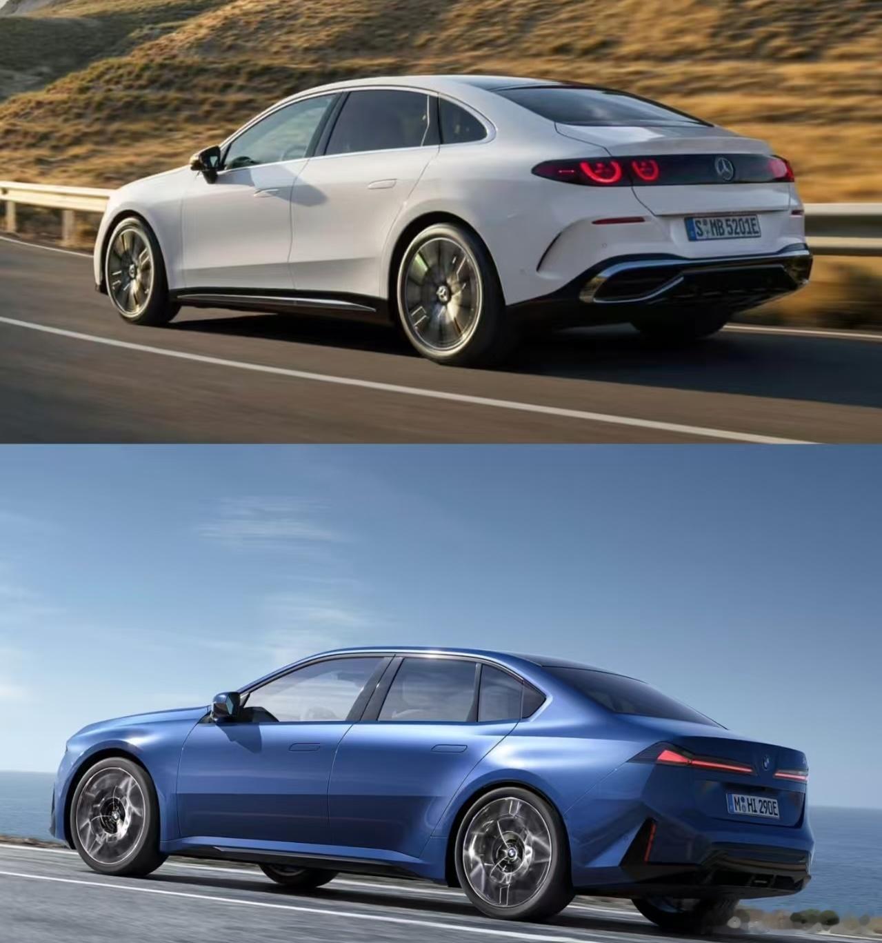 全新奔驰纯电C级车、 新世代宝马 i3，放在一起，真心还是新世代宝马 i3 顺眼