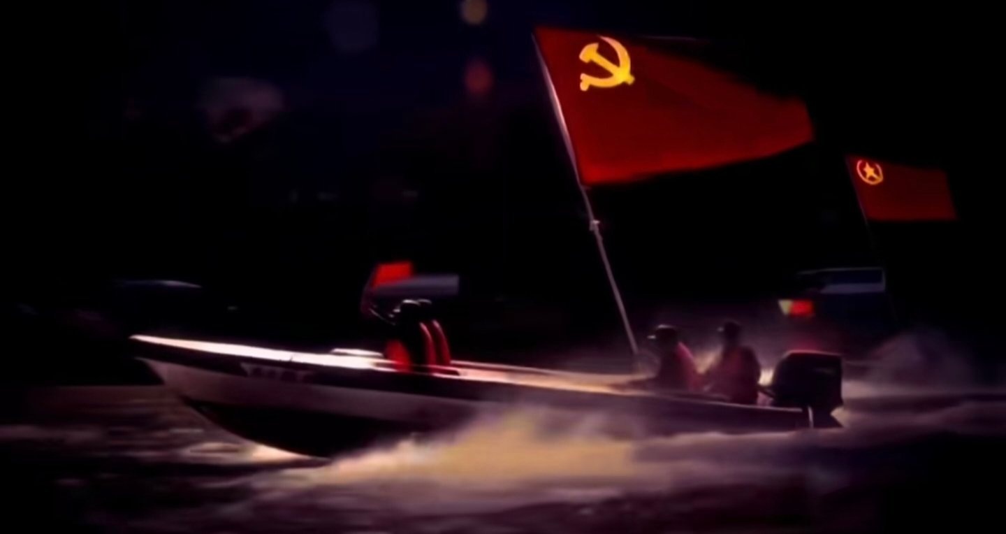 党旗所指，军旗所向！这是我们前进的方向！这个画面让国人热血沸腾！乘风破浪，紧紧跟