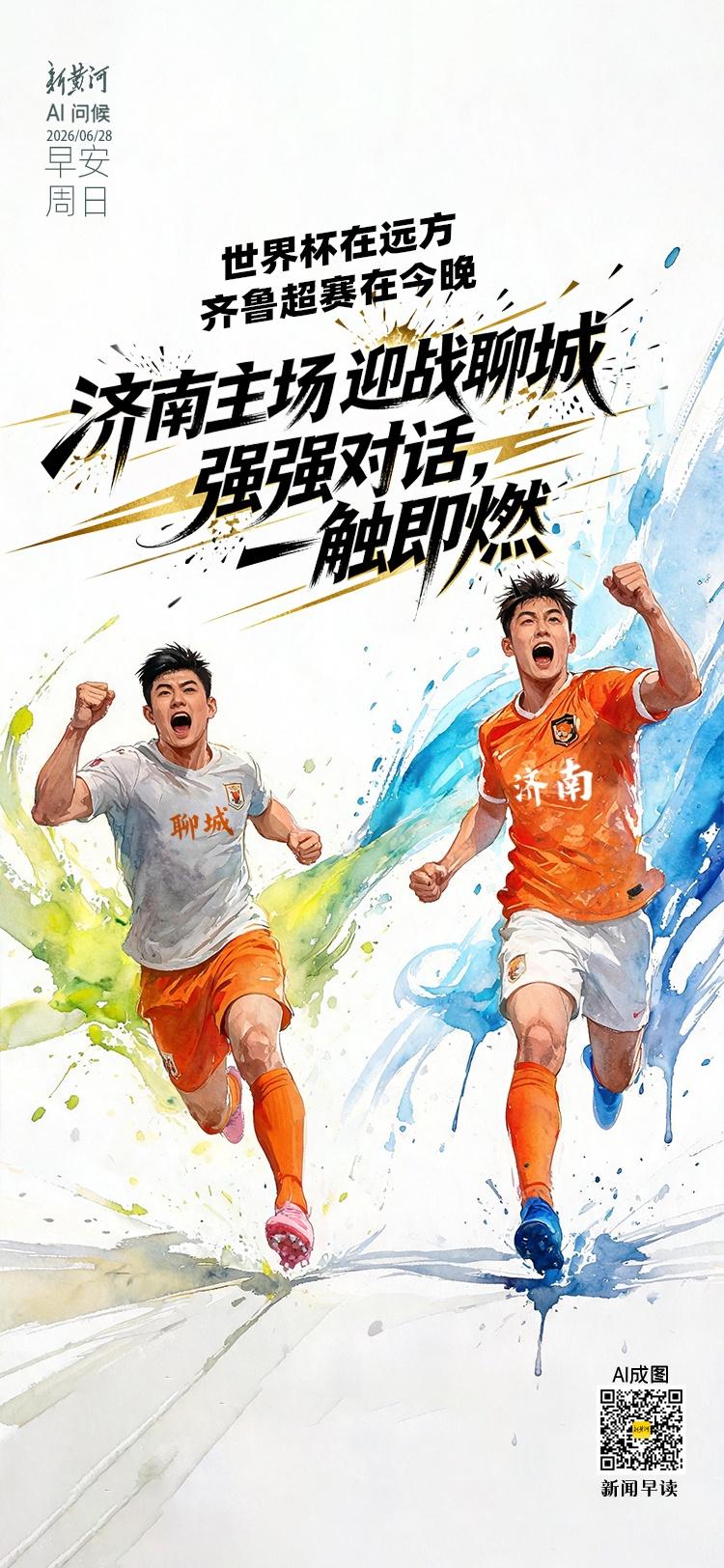 马宁，将亮相世界杯淘汰赛；齐鲁超赛今晚济南队主场迎战聊城队；美军连续第二天空袭伊