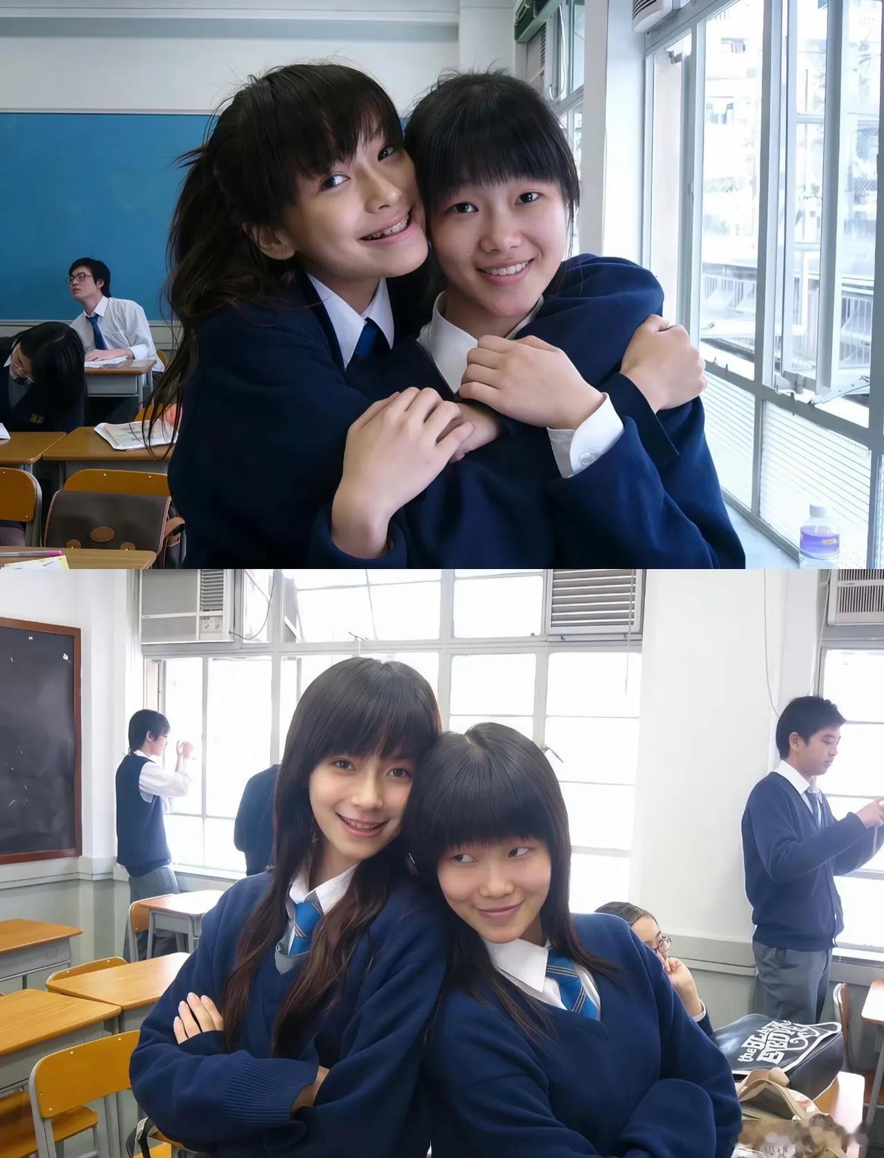 baby的中学照，从照片上看，除了牙齿不一样，眉眼和现在一模一样。之前老有人说她