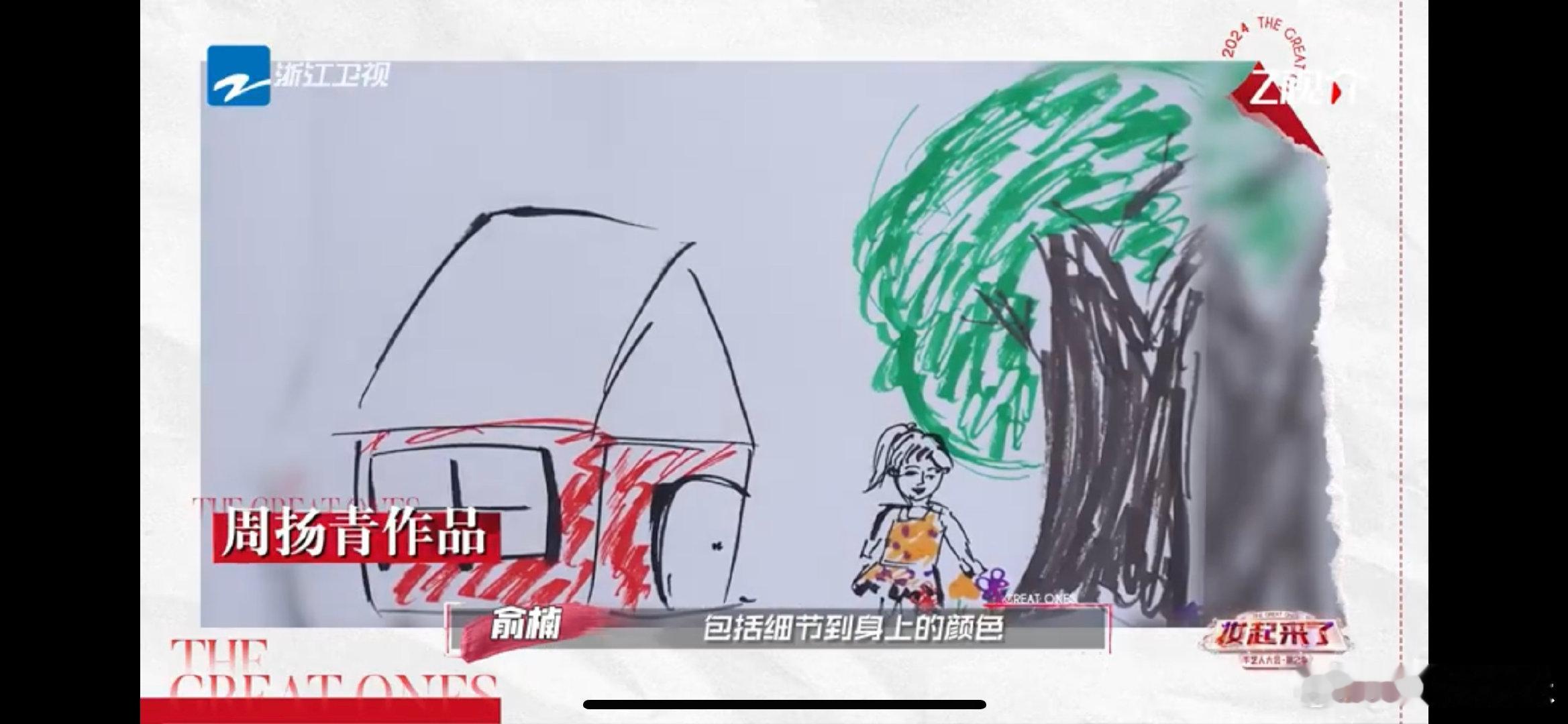 #周扬青连自画像都有自己的时尚搭配#不是我定力不够，而是周扬青含金量拉满，姐姐自