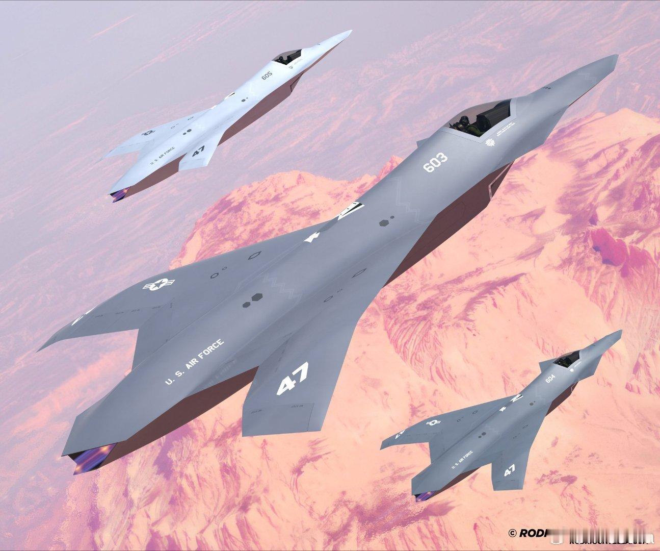 歪果仁又画了一系列F-47假想图不得不说，F-47经这么一画越看越像皇牌空战游戏