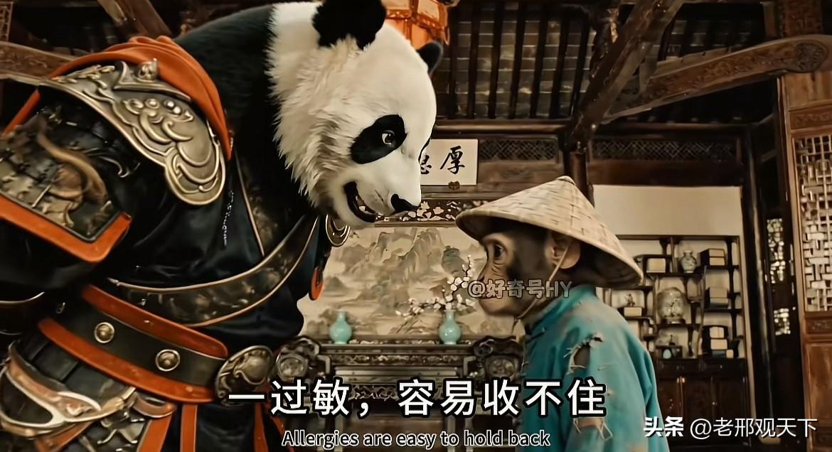 怎么回事啊？

今天刷视频，全部都是熊猫智斗猴子的。（如图）

总感觉，熊猫是温