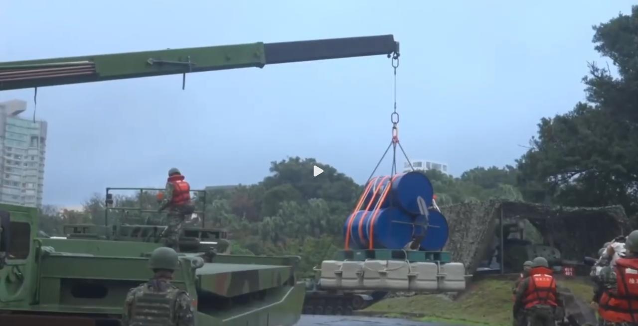 今天即12月30日，伪台陆军第三作战区第53工兵群（旅）在新北地区实施河道阻绝设