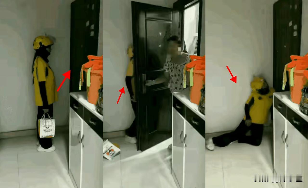 外卖小哥这事儿看着真揪心！
送个外卖差点受伤，可得引以为戒啊！
 
有个外卖员上