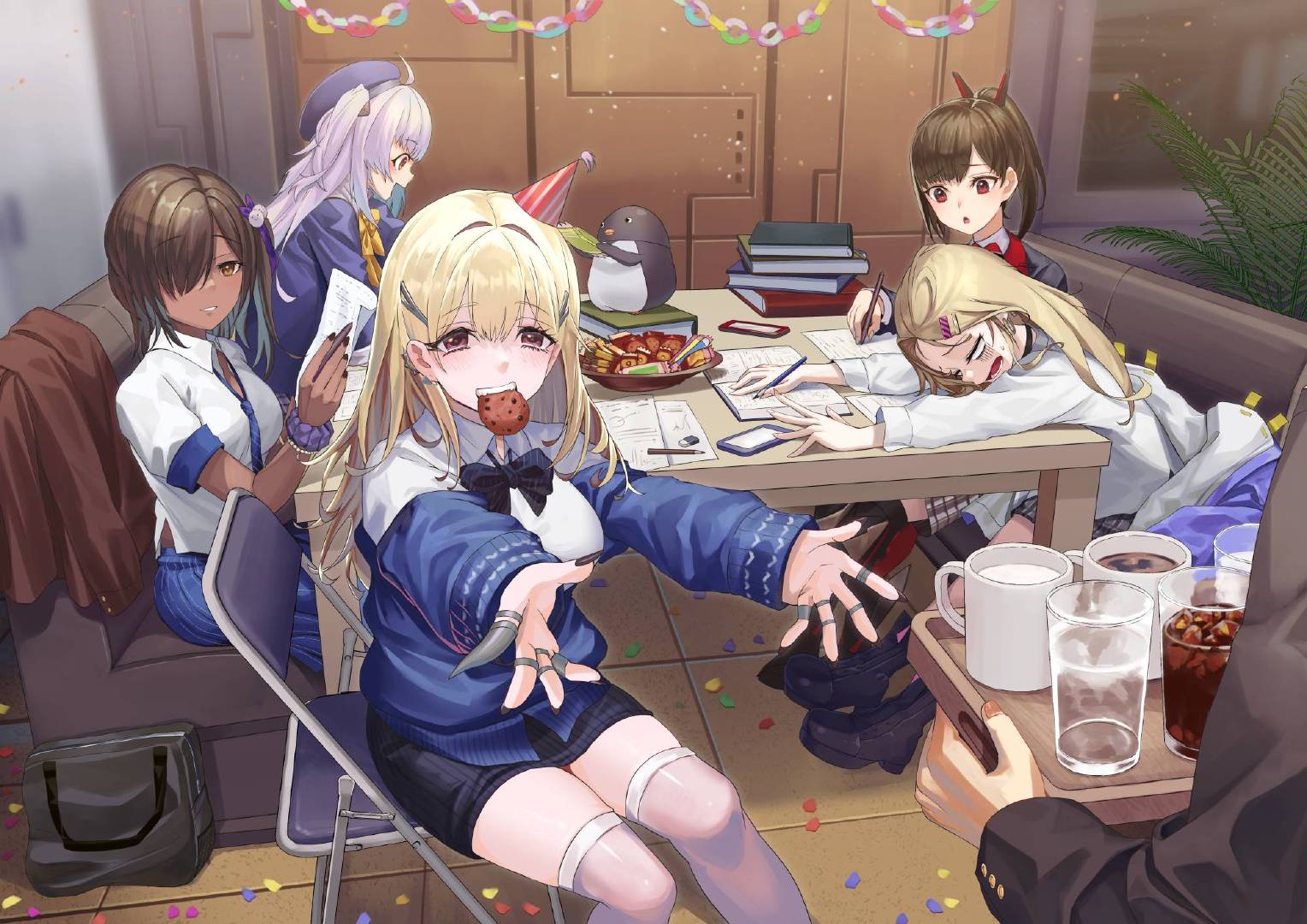 蒂亚、娜加、莱伊、茨瓦伊、爱因——胜利女神：妮姬——画师: 宗功あさげ（むなぁげ