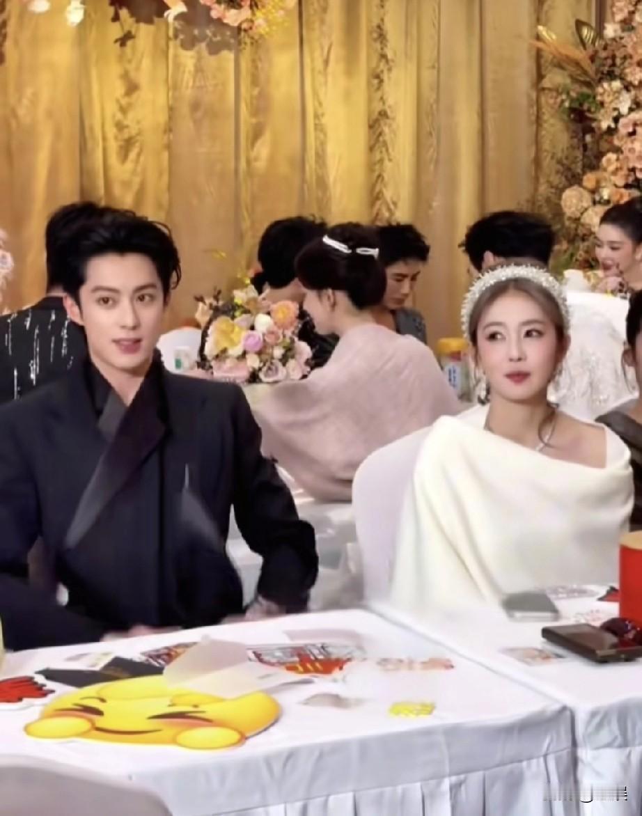 王鹤棣白鹿同框，瞬间梦回《以爱为营》。华丽场景里两人同席