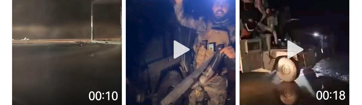 叙利亚拉卡省南部，HTS政权部队从库尔德武装手中夺取了多辆悍马。

在叙利亚拉卡