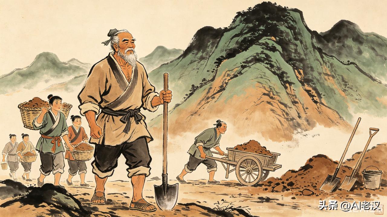 [新编·愚公移山]
 
核心保留：坚韧不拔、代代坚守、不畏艰难、改造家园
 
全